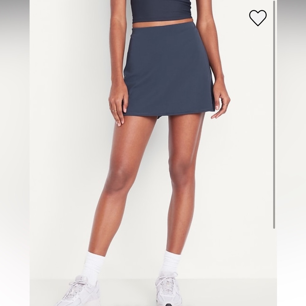 Old Navy StudioSmooth Extra High Waisted Skort XL Dusk Navy